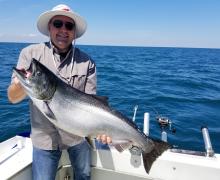 Lots of Big fish like this one can be caught with Kenosha Charter Boat Association.