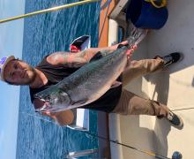 Book a trip with Kenosha Charter Boat Association for the possibility to catch a fish like this one!