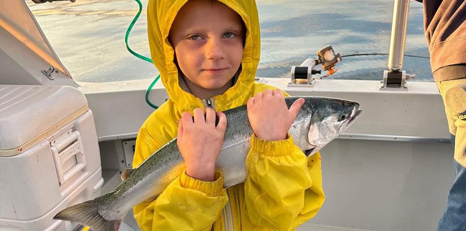 Just a kid and his fish
